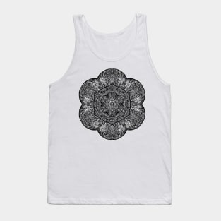 Forest Mandala - Black Lace Tank Top